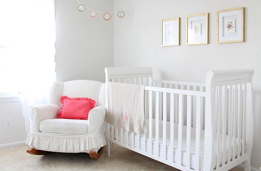 decoracion habitacion bebe en color blanco